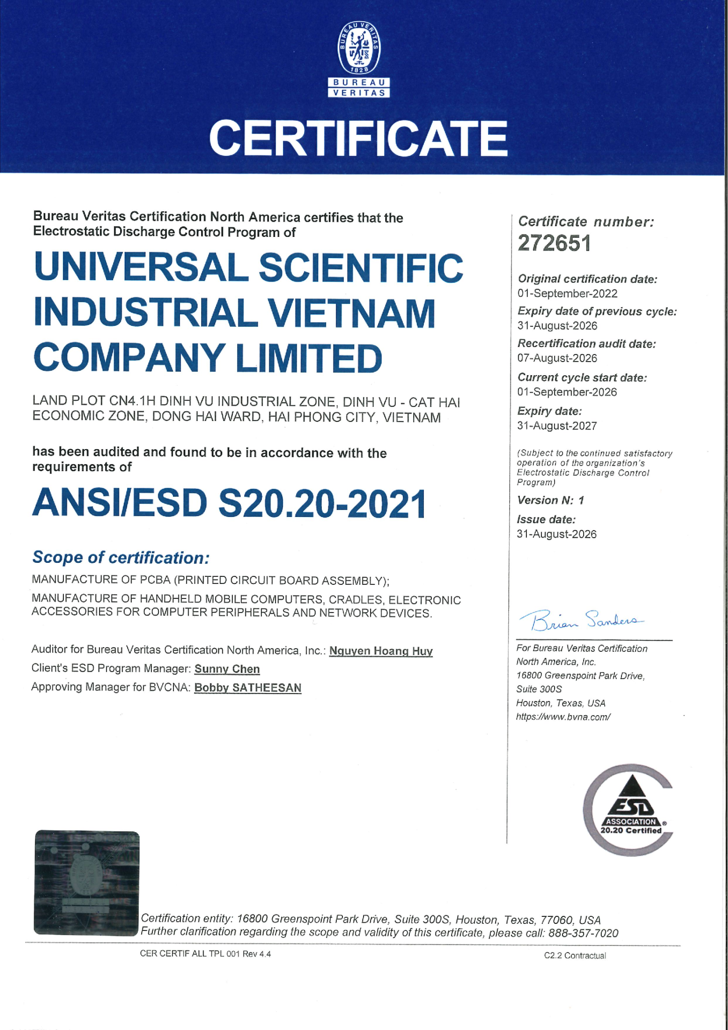 Universal Scientific Industrial
